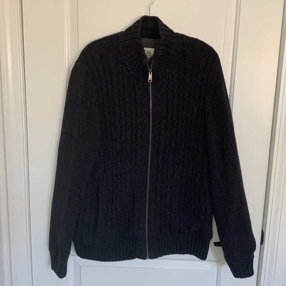 Men’s Boston Traders Sweater Jacket Charcoal Grey
